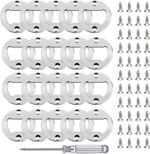 Bottle Opener Insert - 20 Sets Stainless Steel Inserts Kit with Screws Screwdriver for DIY Resin Mould Kit Hardware Parts Supply(Silver) Bottle Opener Insert - 20 Sets Stainless Steel Inserts Kit with Screws Screwdriver for DIY Resin Mould Kit Hardware Parts Supply(Silver)