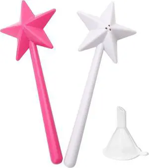 2PCS Salt and Pepper Wand Shaker Magic Fairy Star, Pentagram Shape, Three Hole Dispenser, Refillable, Removable, Light, One Hand Operation, Kitchen Accessories for Halloween and Christmas 2PCS Salt and Pepper Wand Shaker Magic Fairy Star, Pentagram Shape, Three Hole Dispenser, Refillable, Removable, Light, One Hand Operation, Kitchen Accessories for Halloween and Christmas
