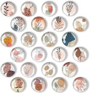 24 Pcs 1.2 in Round Glass Boho Refrigerator Magnets - Strong & Non Scratch for Fridge,Locker,Office & Kitchen Decor.Aesthetic Flower Plant Line Drawing Design,Irresistibly Cute 24 Pcs 1.2 in Round Glass Boho Refrigerator Magnets - Strong & Non Scratch for Fridge,Locker,Office & Kitchen Decor.Aesthetic Flower Plant Line Drawing Design,Irresistibly Cute