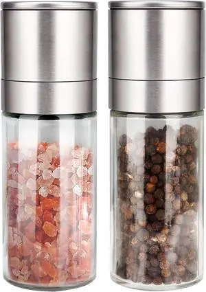 Gulex Salt and Pepper Grinder Set Pepper Mill Salt Shaker Refillable Gulex Salt and Pepper Grinder Set Pepper Mill Salt Shaker Refillable