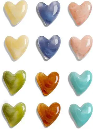 Mymazn 12Pcs Cute Fridge Magnets, Refrigerator Magnets, Heart | Colorful Fun Small Decorative Aesthetic Magnets for Whiteboard, Cabinet, Locker, Classroom, Kitchen, Office Mymazn 12Pcs Cute Fridge Magnets, Refrigerator Magnets, Heart | Colorful Fun Small Decorative Aesthetic Magnets for Whiteboard, Cabinet, Locker, Classroom, Kitchen, Office