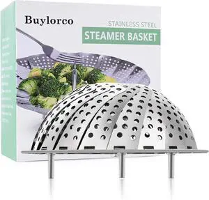 Stainless Steel Folding Vegetable Steamer Insert (fits pots 5" to 9") Stainless Steel Folding Vegetable Steamer Insert (fits pots 5" to 9")