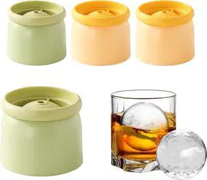 Round Ice Cube Molds Set of 4,Make 2.4 Inch Spherelce ice for Whiskey, Cocktails and Drinks.ice cubes trays for freezer,Stackable Easy Release Ice Cube tray, Spherical Ice Makers,2 Colours Round Ice Cube Molds Set of 4,Make 2.4 Inch Spherelce ice for Whiskey, Cocktails and Drinks.ice cubes trays for freezer,Stackable Easy Release Ice Cube tray, Spherical Ice Makers,2 Colours