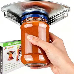 Moeuonb Under Cabinet Jar Opener for Seniors Lid Cap Opener for Weak Hands | Stainless Steel Jar Opener Tool, Under Counter Can Opener, One Handed Jar opener Effort-saving Moeuonb Under Cabinet Jar Opener for Seniors Lid Cap Opener for Weak Hands | Stainless Steel Jar Opener Tool, Under Counter Can Opener, One Handed Jar opener Effort-saving