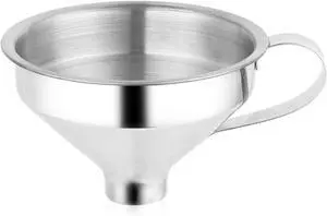 Aozita 18/8 Stainless Steel Spice Funnel with Handle for Spice Jars - Professional Grade Kitchen Tools Aozita 18/8 Stainless Steel Spice Funnel with Handle for Spice Jars - Professional Grade Kitchen Tools