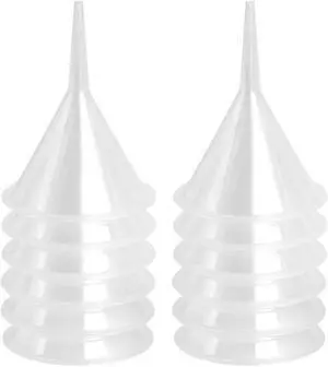 12 Pcs Tiny Funnel & Mini Funnel Narrow Neck for Essential Oils | Cuttable Tips, Polypropylene Material, for Perfumes, Capsules & Mini Bottles 12 Pcs Tiny Funnel & Mini Funnel Narrow Neck for Essential Oils | Cuttable Tips, Polypropylene Material, for Perfumes, Capsules & Mini Bottles