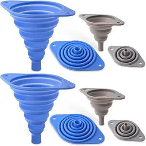 Kitchen Funnels Set 4 PackSmall and LargeSilicone Collapsible FunnelSmall Funnel for Bottles and Funnels for Filling Water Bottle Kitchen Funnels Set 4 PackSmall and LargeSilicone Collapsible FunnelSmall Funnel for Bottles and Funnels for Filling Water Bottle