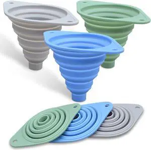 Kitchen Funnel Set 3 Pack,Funnels for Kitchen Use Filling Bottles,Silicone Funnel Collapsible,Small Funnels for Filling Small Bottles Kitchen Funnel Set 3 Pack,Funnels for Kitchen Use Filling Bottles,Silicone Funnel Collapsible,Small Funnels for Filling Small Bottles