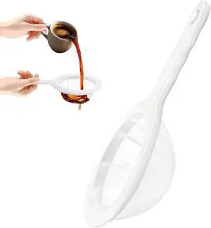 Ultra-Fine Nylon Mesh Strainer- Mini Kitchen Colander for Coffee, Milk, Yogurt, Juice - Non-Slip Handle & Hanging Hole (200 Mesh) Ultra-Fine Nylon Mesh Strainer- Mini Kitchen Colander for Coffee, Milk, Yogurt, Juice - Non-Slip Handle & Hanging Hole (200 Mesh)
