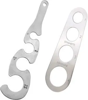 2-Packs Spaghetti Pasta Measurer Measure Tool, Stainless Steel Measurer for Pasta and Noodles. (PS-M2) 2-Packs Spaghetti Pasta Measurer Measure Tool, Stainless Steel Measurer for Pasta and Noodles. (PS-M2)