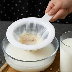 Fine Mesh Strainer with Handle, Nylon Filter Sieve for Kitchen Use, Ideal for Coffee Soy Milk Yogurt Juice Filtering (200Mesh-1PCS) Fine Mesh Strainer with Handle, Nylon Filter Sieve for Kitchen Use, Ideal for Coffee Soy Milk Yogurt Juice Filtering (200Mesh-1PCS)