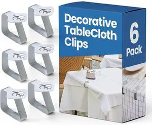 6 Pcs Picnic Tablecloth Clips for Outdoor Tables - Stainless Steel Table Cloth Clip, Fits for 1.9 Thick Tables, Metal Clamps for Picnic Table Clips, Dining Table Cloth Holder 6 Pcs Picnic Tablecloth Clips for Outdoor Tables - Stainless Steel Table Cloth Clip, Fits for 1.9 Thick Tables, Metal Clamps for Picnic Table Clips, Dining Table Cloth Holder