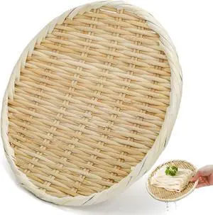 Bamboo Basket Colander, 8.3" Round Small Bamboo Sieve Washing Strainer, Hand Weave Plate Holder for Kitchen, Wicker Pantry Storage Tray for Fruit Vegetable Bread Snack Zaru Bamboo Basket Colander, 8.3" Round Small Bamboo Sieve Washing Strainer, Hand Weave Plate Holder for Kitchen, Wicker Pantry Storage Tray for Fruit Vegetable Bread Snack Zaru