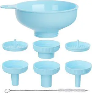 Pisol Wide Mouth Versatile Funnel for Kitchen Use for Filling Bottles | Food Grade Plastic, BPA Free, 5 Sizes Mouth, 2 Strainers, Rotating Screw Design, Easy to Clean, Dishwasher Safe Pisol Wide Mouth Versatile Funnel for Kitchen Use for Filling Bottles | Food Grade Plastic, BPA Free, 5 Sizes Mouth, 2 Strainers, Rotating Screw Design, Easy to Clean, Dishwasher Safe