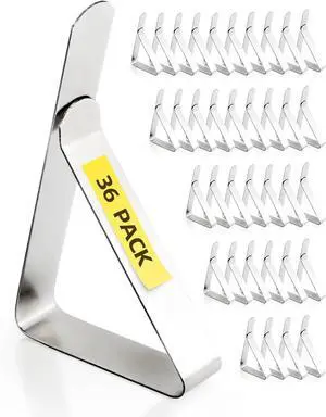 36 Pack Tablecloth Clips, Table Cloth Holder, Silver | Heavy Duty, Stainless Steel Table Cloth Cover Clamps Ideal for Picnics Restaurant Marquees Weddings Graduation Party 36 Pack Tablecloth Clips, Table Cloth Holder, Silver | Heavy Duty, Stainless Steel Table Cloth Cover Clamps Ideal for Picnics Restaurant Marquees Weddings Graduation Party