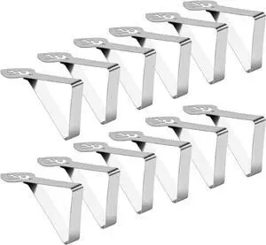 Tablecloth Clips 12 Pack, Heavy Duty Stainless Steel Picnic Table Cloth Holder Clips, Windproof Tablecloth Clips for Outdoor Tables, Perfect for Restaurant Parties, Weddings, Camping Tablecloth Clips 12 Pack, Heavy Duty Stainless Steel Picnic Table Cloth Holder Clips, Windproof Tablecloth Clips for Outdoor Tables, Perfect for Restaurant Parties, Weddings, Camping