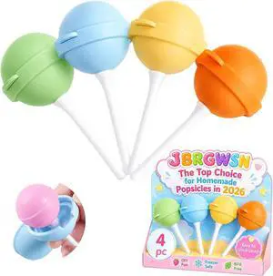 4 Pack Silicone Lollipop Popsicle Molds with Sticks Reusable BPA Free Ice Pop Maker Easy Release Molds for Homemade Ice Cream Fruit Yogurt Frozen Treats Kids Summer Parties 4 Pack Silicone Lollipop Popsicle Molds with Sticks Reusable BPA Free Ice Pop Maker Easy Release Molds for Homemade Ice Cream Fruit Yogurt Frozen Treats Kids Summer Parties