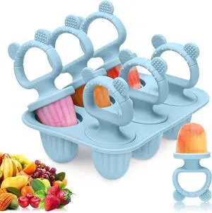 Silicone Baby Popsicle Molds with Sticks, Mini Popsicles Molds for Babies | Breastmilk Popsicle Molds for Teething Relief, Frozen Treats Maker Popsicle Maker Ice Pop Mold for Toddlers Kids(Blue) Silicone Baby Popsicle Molds with Sticks, Mini Popsicles Molds for Babies | Breastmilk Popsicle Molds for Teething Relief, Frozen Treats Maker Popsicle Maker Ice Pop Mold for Toddlers Kids(Blue)