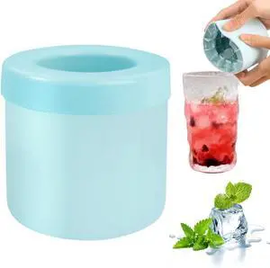 Cylinder Silicone Ice Cube Mold, New 3D Ice Cubes Maker, Decompress Ice Lattice, Press-Type Easy-Release Ice Cup (Blue-Green) (NEWZBB-Blue-Green) Cylinder Silicone Ice Cube Mold, New 3D Ice Cubes Maker, Decompress Ice Lattice, Press-Type Easy-Release Ice Cup (Blue-Green) (NEWZBB-Blue-Green)