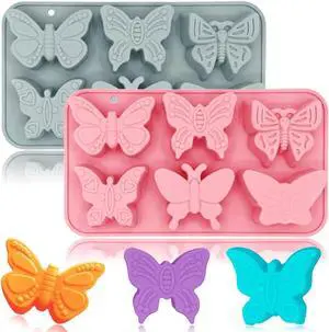 2 Pack Cute Butterfly Silicone Molds 3D Butterfly Themed Baking Mould Tray DIY Baking Tool for Chocolate Cake Dessert Candy Mousse Pastry Handmade Soap Cupcake Topper 2 Pack Cute Butterfly Silicone Molds 3D Butterfly Themed Baking Mould Tray DIY Baking Tool for Chocolate Cake Dessert Candy Mousse Pastry Handmade Soap Cupcake Topper