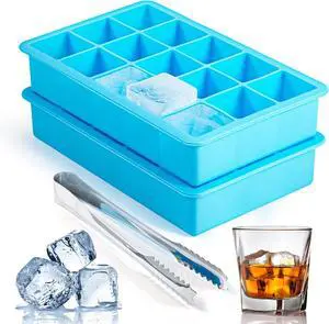 2 Pack Silicone Ice Cube Trays, ZDPMK Easy Release Ice Cubes Molds | Square Ice Cube Tray for Freezer, Whiskey, Coffee, Mini Fridge Old Fashioned Silicone Ice Tray, Reusable & BPA Free 2 Pack Silicone Ice Cube Trays, ZDPMK Easy Release Ice Cubes Molds | Square Ice Cube Tray for Freezer, Whiskey, Coffee, Mini Fridge Old Fashioned Silicone Ice Tray, Reusable & BPA Free