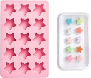 Cute Ice Cube Trays,Star Silicone Ice Trays,Ice Cube Tray (Star) | Star shaped silicone ice cube trays,easy release non-stick,works for ice, chocolate, wax melts, soap, jello and pudding Cute Ice Cube Trays,Star Silicone Ice Trays,Ice Cube Tray (Star) | Star shaped silicone ice cube trays,easy release non-stick,works for ice, chocolate, wax melts, soap, jello and pudding