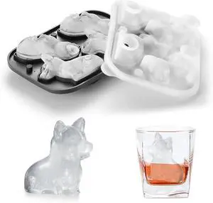 Nax Caki Corgi Dog gifts 3D Ice Cube Mold Fun Shapes, Large Craft Ice Mold, Big Dog Ice Cube Trays for Whiskey Cocktails Bourbon Nax Caki Corgi Dog gifts 3D Ice Cube Mold Fun Shapes, Large Craft Ice Mold, Big Dog Ice Cube Trays for Whiskey Cocktails Bourbon