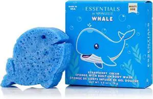 Spongelle Essentials Kids Whale Buffer | All Ages | Bath & Shower Loofah for Kids | Cleanse, Exfoliate, and Nourish in one Easy Step | Cruelty-Free, Vegan, Dermatologist-Tested, Made in USA Spongelle Essentials Kids Whale Buffer | All Ages | Bath & Shower Loofah for Kids | Cleanse, Exfoliate, and Nourish in one Easy Step | Cruelty-Free, Vegan, Dermatologist-Tested, Made in USA