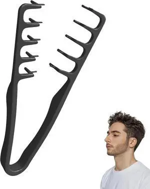 Texture Comb, Volumizing Fluffy Texture Styling Comb for Men and Women, Wide-Tooth Texturizing Styling Tool for Volume & Fringe Parting, Black Texture Comb, Volumizing Fluffy Texture Styling Comb for Men and Women, Wide-Tooth Texturizing Styling Tool for Volume & Fringe Parting, Black