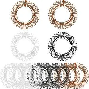 12 Pack Comb Headbands for Women,Full Circular Claw Headband,Claw Headbands for Women,Flexible Plastic Circle Tooth Headband for Woman,Girls(Black,Brown,White) 12 Pack Comb Headbands for Women,Full Circular Claw Headband,Claw Headbands for Women,Flexible Plastic Circle Tooth Headband for Woman,Girls(Black,Brown,White)