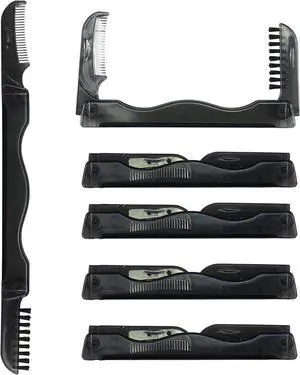 Iconikal Folding Pocket Eyebrow Brush & Comb Tool, Black, 6-Pack Iconikal Folding Pocket Eyebrow Brush & Comb Tool, Black, 6-Pack