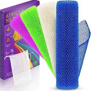 4 Pieces African Bath Sponge African Net Long Net Bath Sponge Transform Your Shower Routine with African Bath Sponges for Exfoliated, Silky Smooth Skin(Blue, Green, Purple, White) 4 Pieces African Bath Sponge African Net Long Net Bath Sponge Transform Your Shower Routine with African Bath Sponges for Exfoliated, Silky Smooth Skin(Blue, Green, Purple, White)