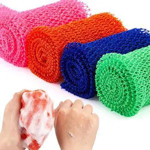 BOAO 4 Pcs African Net Sponge Authentic Long African Net Bath Sponge Exfoliating Bath & Shower Loofah Back Scrubber Washcloth for Body & Face Skin Cleansing Men Women Daily Use BOAO 4 Pcs African Net Sponge Authentic Long African Net Bath Sponge Exfoliating Bath & Shower Loofah Back Scrubber Washcloth for Body & Face Skin Cleansing Men Women Daily Use