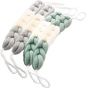 MURRI&MURRDI 4 Packs Long Loofah Back Scrubber for Shower,Body Bath Sponge Ball with Rope Handles,Stretch Exfoliating Mesh Sponge for Men and Women (A-2Grey+2Green) MURRI&MURRDI 4 Packs Long Loofah Back Scrubber for Shower,Body Bath Sponge Ball with Rope Handles,Stretch Exfoliating Mesh Sponge for Men and Women (A-2Grey+2Green)