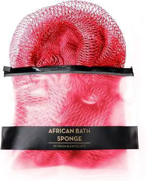 African Net Sponge Authentic,35 inches African Exfoliating Net Sponge,African Wash Cloth for Women and Men,Deep Cleansing,Soft Skin, Suitable for Daily Shower/Bath, Durable & Reusable - Pink African Net Sponge Authentic,35 inches African Exfoliating Net Sponge,African Wash Cloth for Women and Men,Deep Cleansing,Soft Skin, Suitable for Daily Shower/Bath, Durable & Reusable - Pink