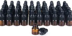 Sample Dropper Bottles, Mini Dropper Bottles with 2 Pcs Plastic Droppers for Traveling Essential Oils DIY Cosmetic Liquid Sample Perfume (Amber, 1ML) Sample Dropper Bottles, Mini Dropper Bottles with 2 Pcs Plastic Droppers for Traveling Essential Oils DIY Cosmetic Liquid Sample Perfume (Amber, 1ML)