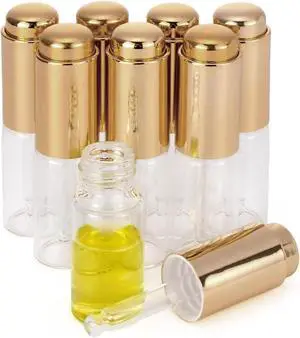 Ellbest 8Pack 10ml Clear Glass Press Dropper Bottles for Essential Oils Ellbest 8Pack 10ml Clear Glass Press Dropper Bottles for Essential Oils