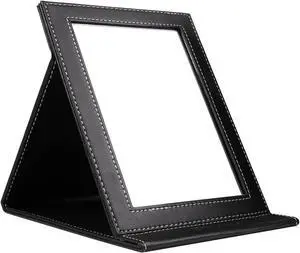 DUcare Folding Mirror Portable Travel PU Portable Adjustable Rectangular Ultrathin Vanity Mirror with Stand, for Travel, Camping,Home DUcare Folding Mirror Portable Travel PU Portable Adjustable Rectangular Ultrathin Vanity Mirror with Stand, for Travel, Camping,Home