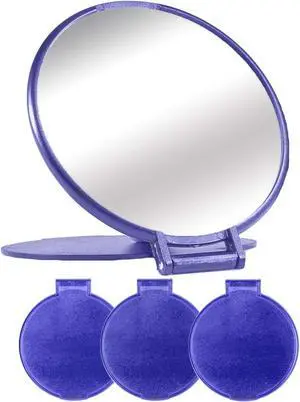 MOMIRA Compact Mirror Bulk, 3-Pack, 2.4" Dia, Small Mirror for Purse, Blue MOMIRA Compact Mirror Bulk, 3-Pack, 2.4" Dia, Small Mirror for Purse, Blue