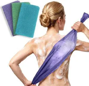 Bathway Exfoliating Washcloth Towel- Japanese Shower Back Scrubber, 3 Pack Bathway Exfoliating Washcloth Towel- Japanese Shower Back Scrubber, 3 Pack