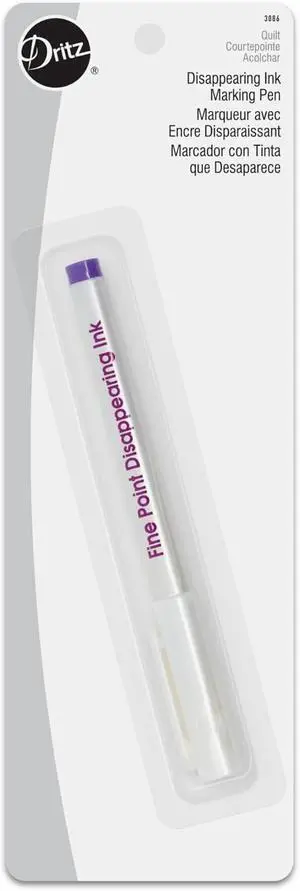 Dritz 3086 Disappearing Ink Pen, Fine Point, Purple Dritz 3086 Disappearing Ink Pen, Fine Point, Purple