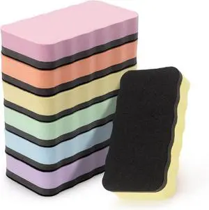 Tamaki 6 Pack Magnetic Dry Eraser Erasers 4.2'' x 2.2'', Wavy | Dry Erasers for White Board, Whiteboard Erasers for Kids Classroom Tamaki 6 Pack Magnetic Dry Eraser Erasers 4.2'' x 2.2'', Wavy | Dry Erasers for White Board, Whiteboard Erasers for Kids Classroom