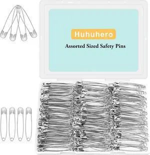 Huhuhero 200PCS Large Safety Pins, 2.2 Inches Heavy Duty for Clothes Sewing | Rust-Resistant Nickel Plated Steel, Sharp Edge Big Pin for Daily Use, Art & Craft Supplies Huhuhero 200PCS Large Safety Pins, 2.2 Inches Heavy Duty for Clothes Sewing | Rust-Resistant Nickel Plated Steel, Sharp Edge Big Pin for Daily Use, Art & Craft Supplies
