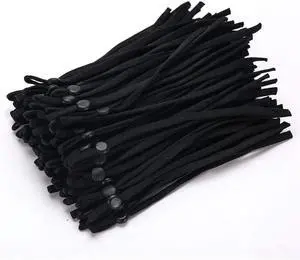Hollosport 80PCS Extra Long Adjustable Elastic String for Face Masks 1/4 x 6 Inch, Soft Black Elastic Cord Ear Loops Straps Bands Ropes with Buckle Adjuster Lock for Craft Sewing Hollosport 80PCS Extra Long Adjustable Elastic String for Face Masks 1/4 x 6 Inch, Soft Black Elastic Cord Ear Loops Straps Bands Ropes with Buckle Adjuster Lock for Craft Sewing