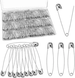 400 PCS 2.1 Inch Large Safety Pins, Safety Pin for Clothes, Safety Pins Heavy Duty for Sewing, Clothing and DIY Crafts 400 PCS 2.1 Inch Large Safety Pins, Safety Pin for Clothes, Safety Pins Heavy Duty for Sewing, Clothing and DIY Crafts