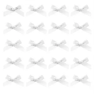 Penta Angel Bow Safety Pins 20Pcs Mini Satin Bowknot Flower Safety Charm Pins for Socks Shirts Hats Gloves Dress Shoes Crafts Decoration (White) Penta Angel Bow Safety Pins 20Pcs Mini Satin Bowknot Flower Safety Charm Pins for Socks Shirts Hats Gloves Dress Shoes Crafts Decoration (White)