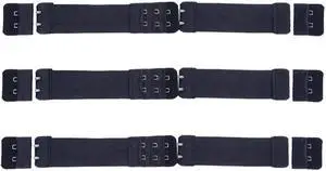 YANTAISIYU Adjustable Wig Elastic Bands with Hooks - 3 Set/Lot for Wig Making & Sewing - DIY Accessories (Black, 3.0 cm) YANTAISIYU Adjustable Wig Elastic Bands with Hooks - 3 Set/Lot for Wig Making & Sewing - DIY Accessories (Black, 3.0 cm)