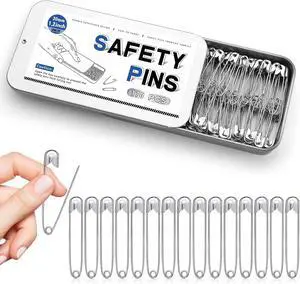 Jmuiiu 1.2 Inch/170 Pcs Safety Pins, Durable Clothes Pins | Metal Box Packaging Safety Pins for Clothes Sewing, Arts Craft Jmuiiu 1.2 Inch/170 Pcs Safety Pins, Durable Clothes Pins | Metal Box Packaging Safety Pins for Clothes Sewing, Arts Craft