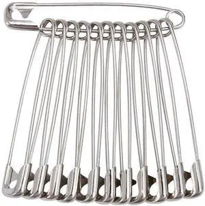YiwerDer 60PCS Large Safety Pins, Durable, Rust-Resistant Nickel Plated Steel Pins Size 4, 2.2inch /55mm YiwerDer 60PCS Large Safety Pins, Durable, Rust-Resistant Nickel Plated Steel Pins Size 4, 2.2inch /55mm