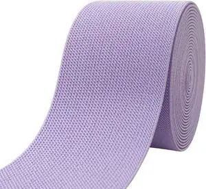 Lavender Wide Knit Elastic Band 3" x 5yd for Sewing | Double-side thick elastic,heavy stretch spool for waistbands,pants,belt,skirts,wigs,clothing & DIY sewing crafts Lavender Wide Knit Elastic Band 3" x 5yd for Sewing | Double-side thick elastic,heavy stretch spool for waistbands,pants,belt,skirts,wigs,clothing & DIY sewing crafts